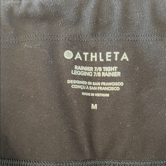 Chic Black Athleta Leggings with Zipper Accents - Picture 3 of 3